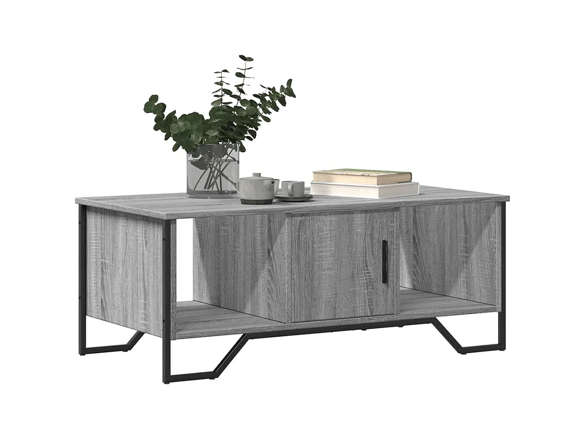 Sonoma salontafel grijs 100x51x40 cm bewerkt hout