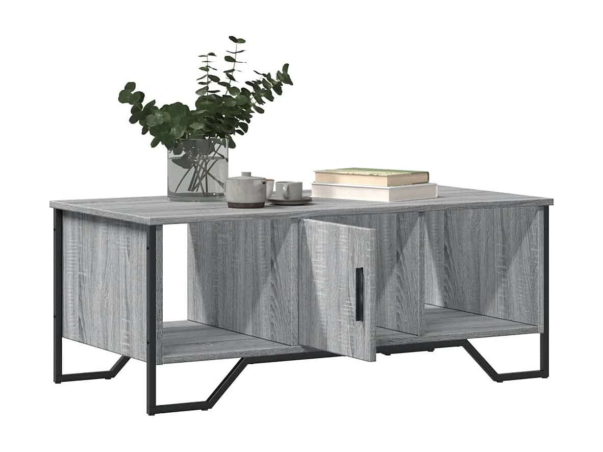 Sonoma salontafel grijs 100x51x40 cm bewerkt hout