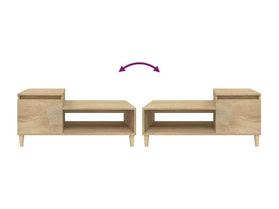 Table basse Chêne sonoma 100x50x45 cm Bois d'ingénierie