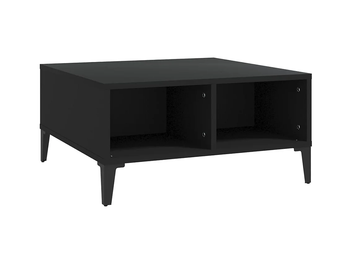 Table basse noir 60x60x30 cm bois d'ingénierie