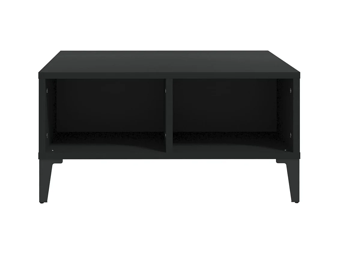 Table basse noir 60x60x30 cm bois d'ingénierie