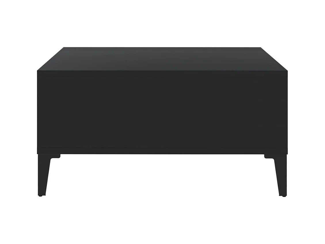 Table basse noir 60x60x30 cm bois d'ingénierie