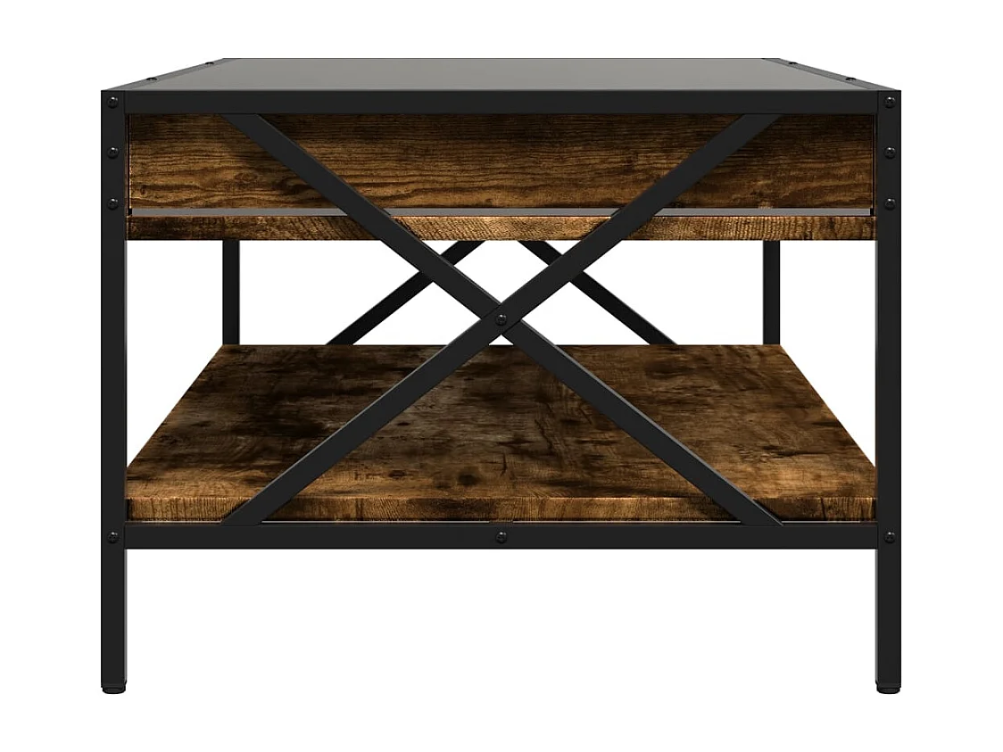 Tavolino Infinity in rovere fumé con LED 90x50x38 cm