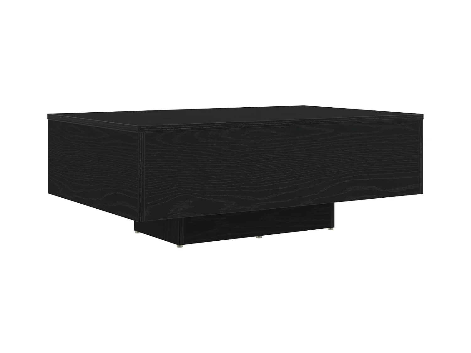 Table basse avec lumières LED Chêne noir 85x55x31 cm