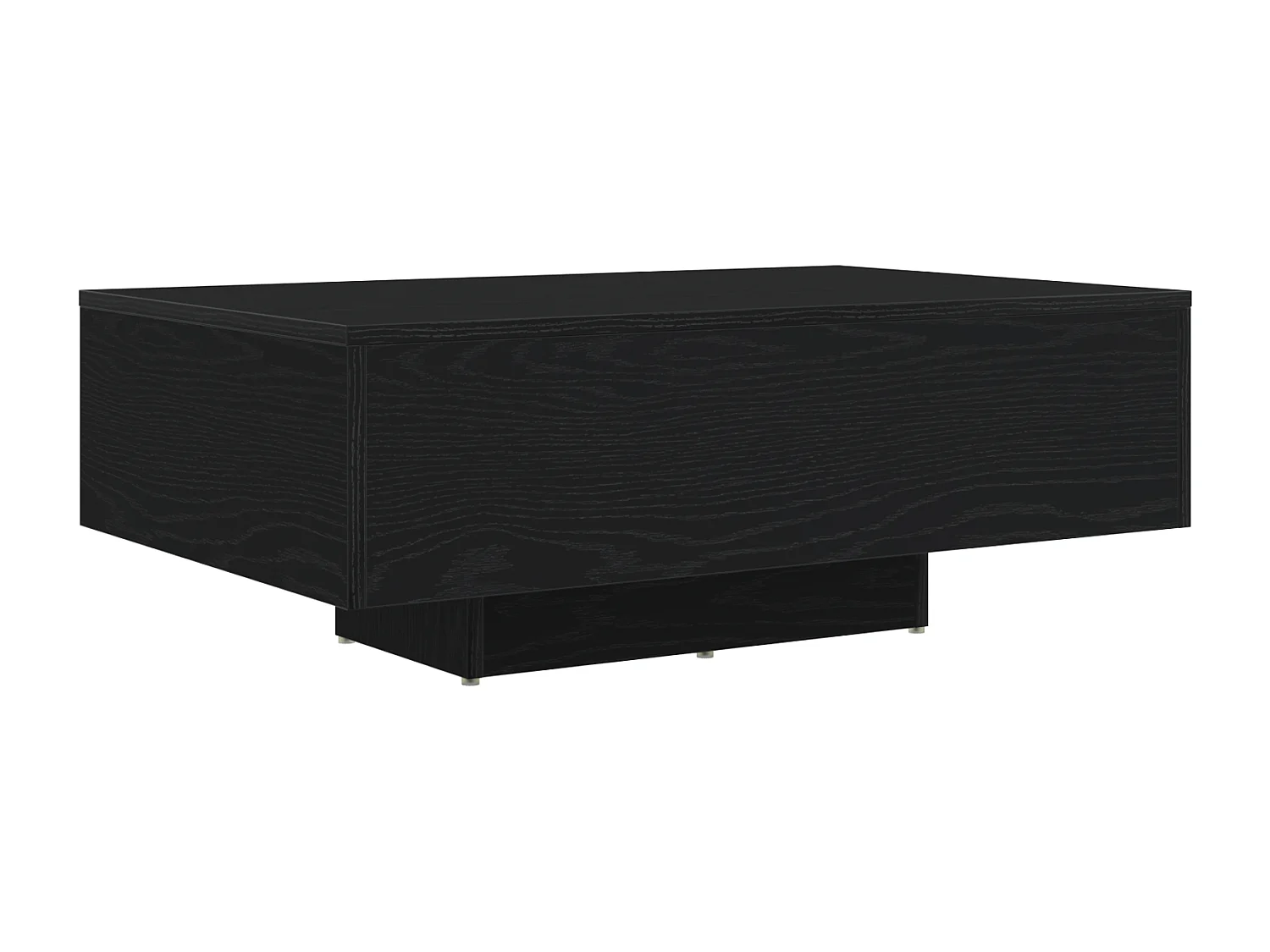 Table basse avec lumières LED Chêne noir 85x55x31 cm