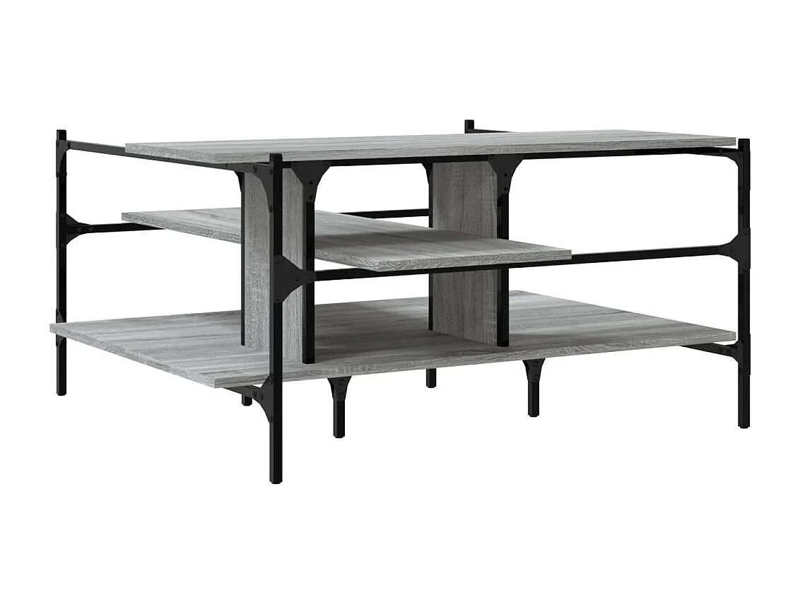 Sonoma salontafel grijs 100x100x48,5 cm bewerkt hout