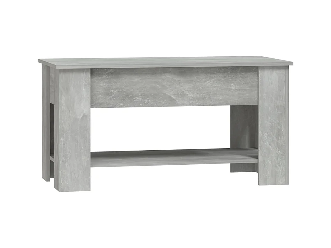 Tavolino da caffè grigio cemento 101x49x52 cm in legno ingegnerizzato
