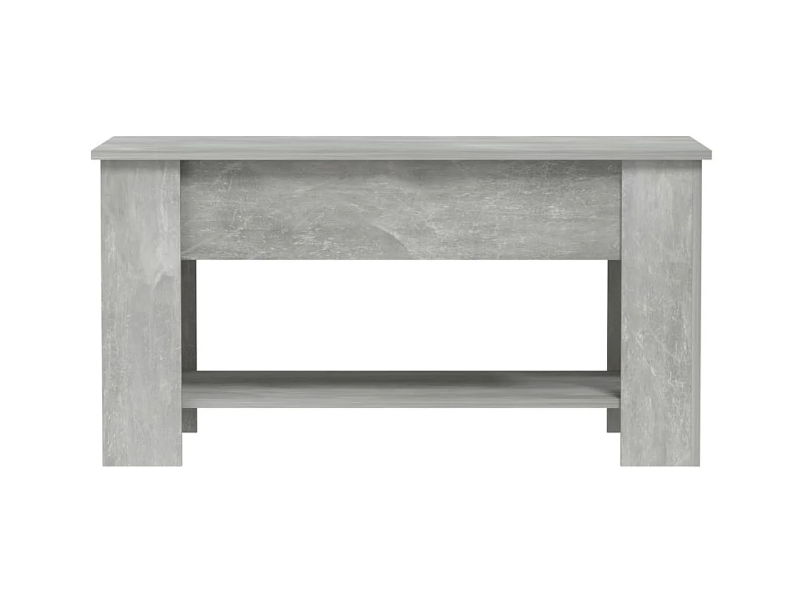 Tavolino da caffè grigio cemento 101x49x52 cm in legno ingegnerizzato