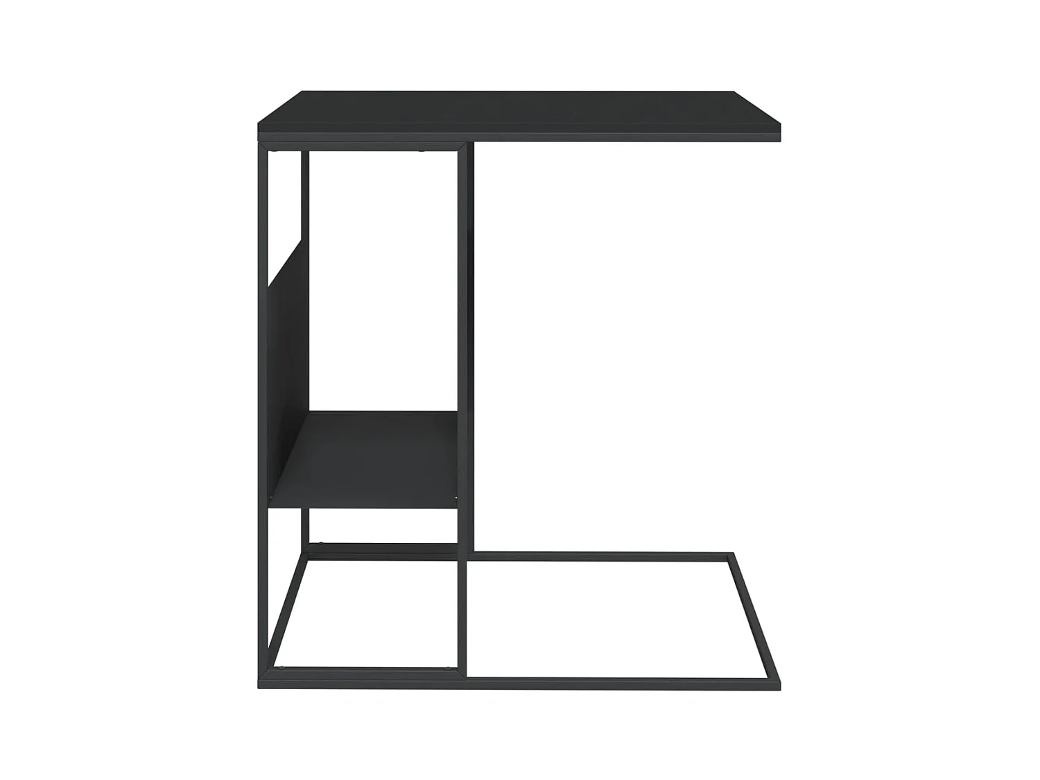 Table d'appoint Noir 55x36x59,5 cm Bois d'ingénierie