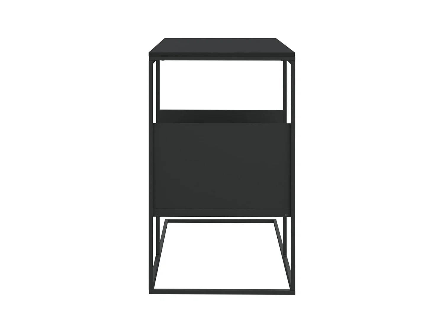 Table d'appoint Noir 55x36x59,5 cm Bois d'ingénierie