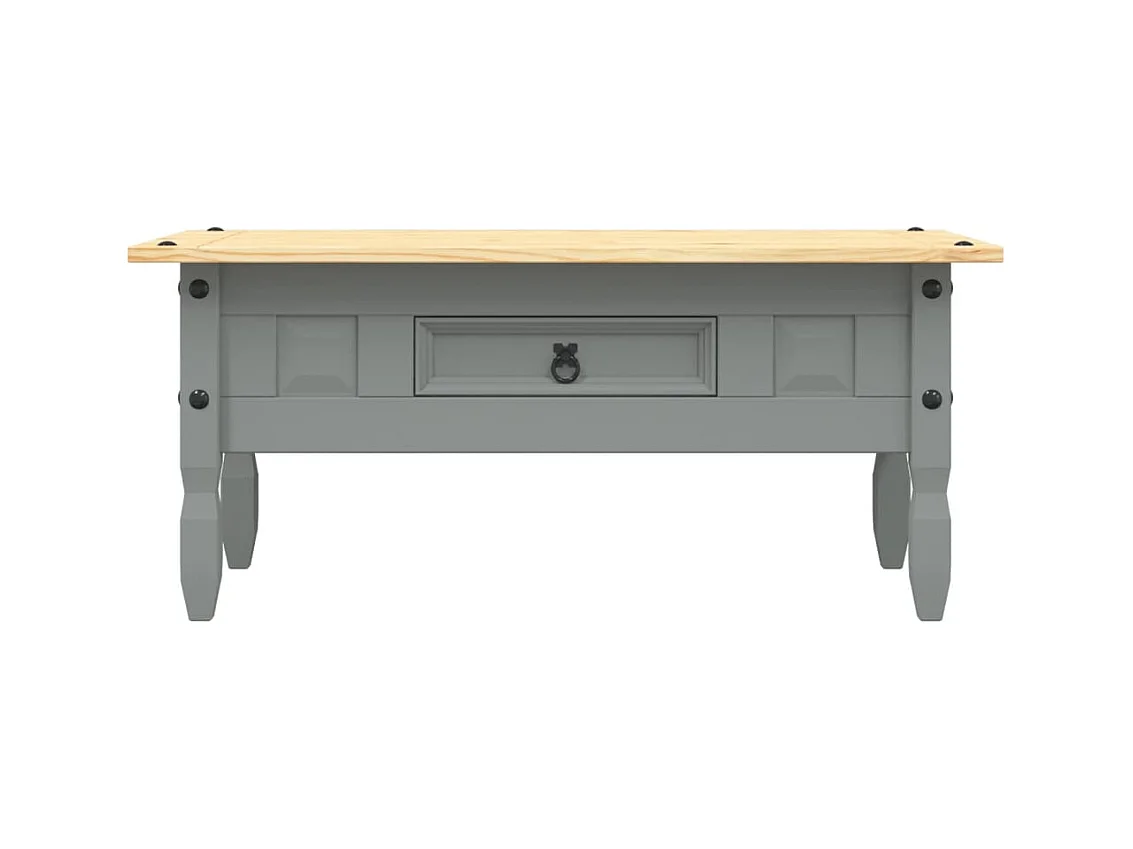 Table basse Pin mexicain Gamme Corona Gris 100x55x44 cm