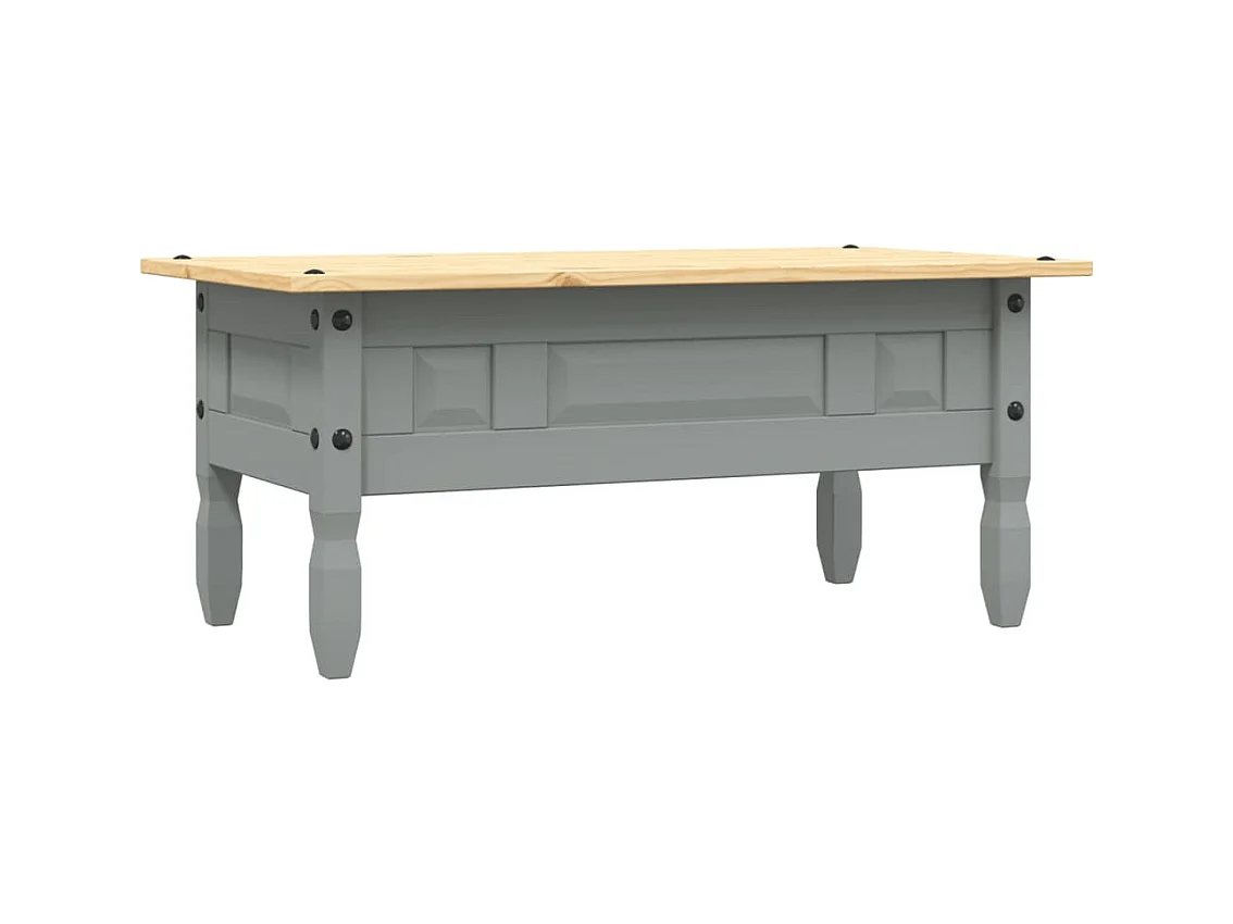 Table basse Pin mexicain Gamme Corona Gris 100x55x44 cm