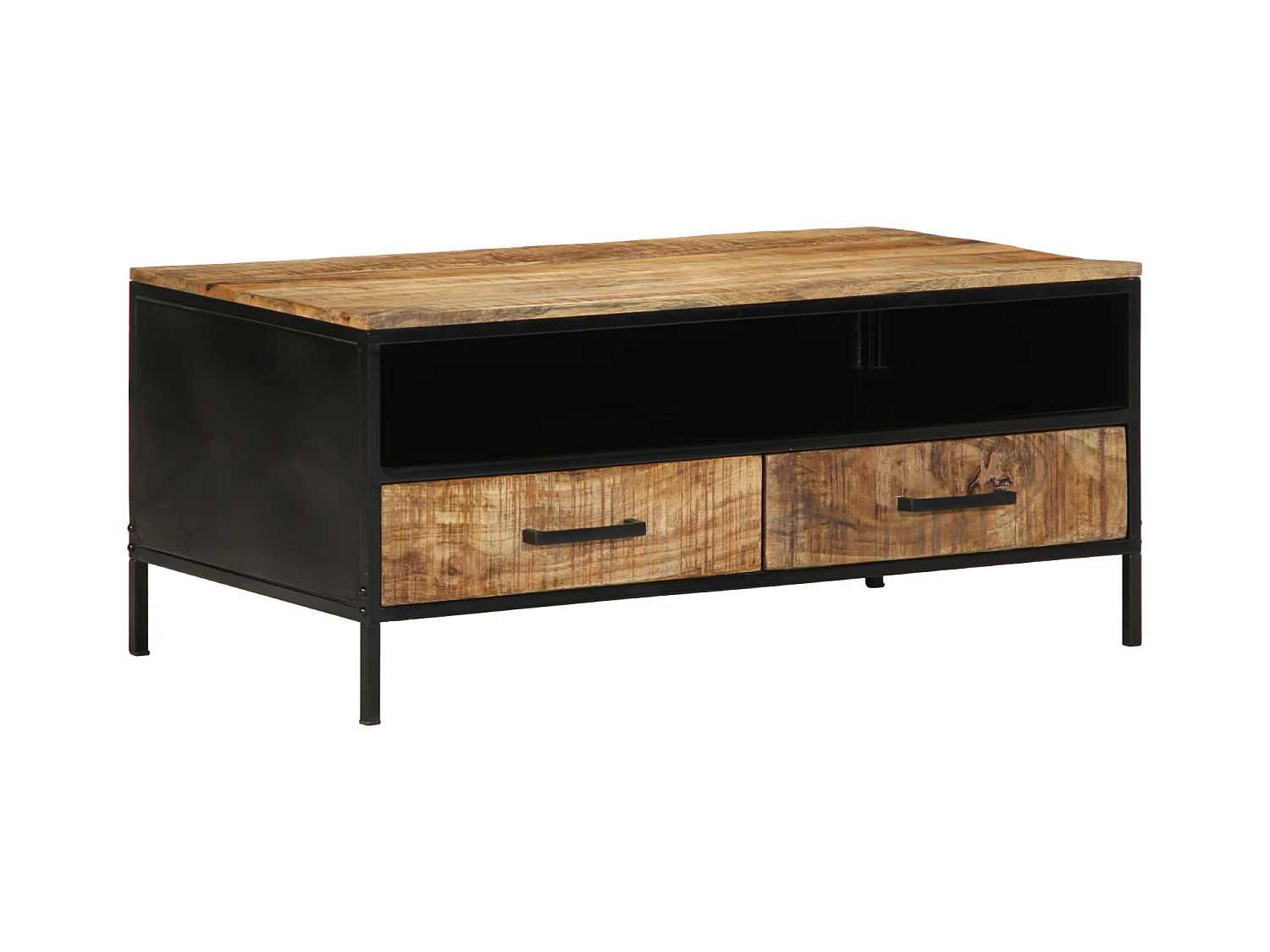 Table Basse 90x50x40 cm Bois Massif Brut de Manguier