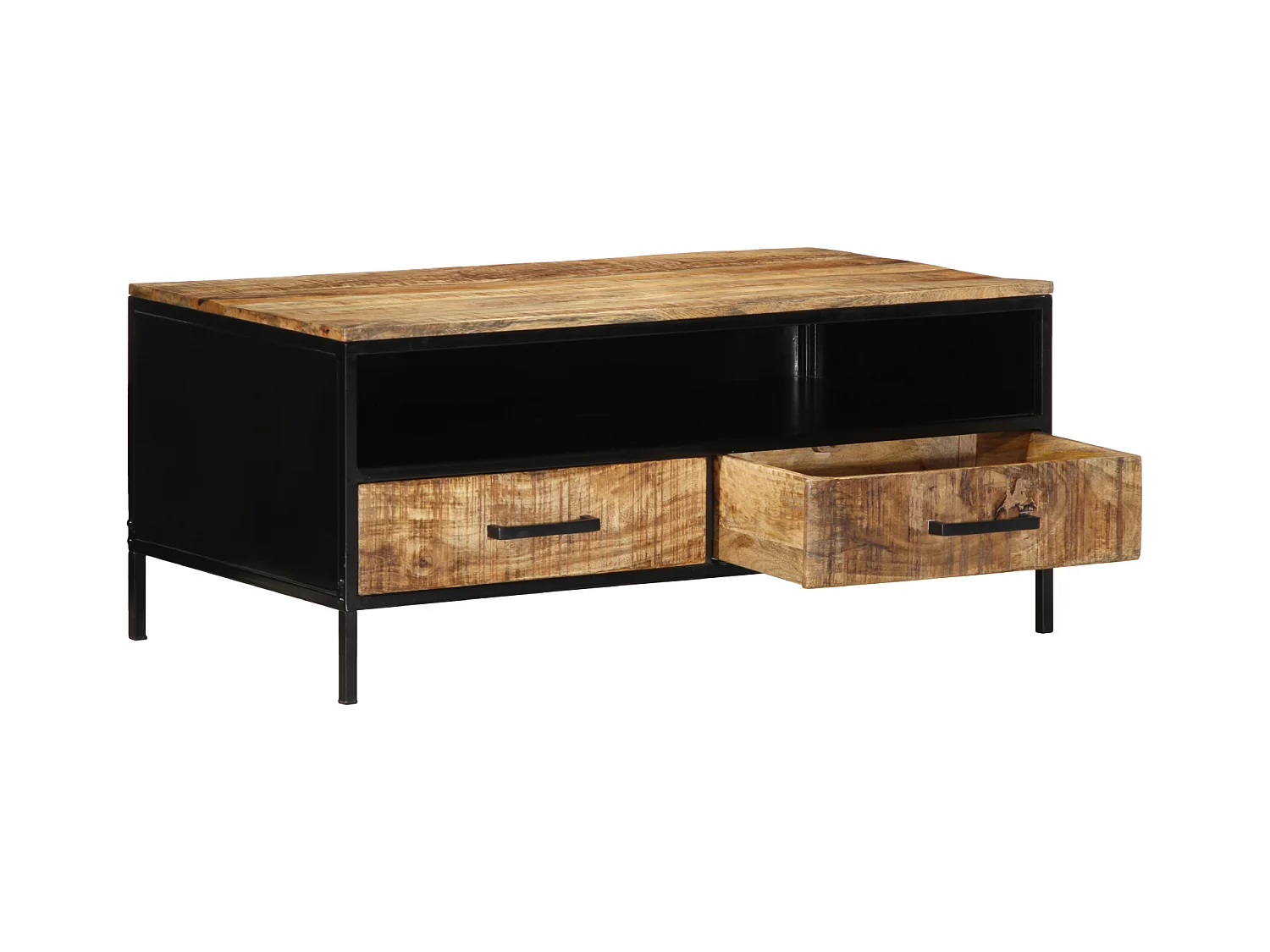 Table Basse 90x50x40 cm Bois Massif Brut de Manguier