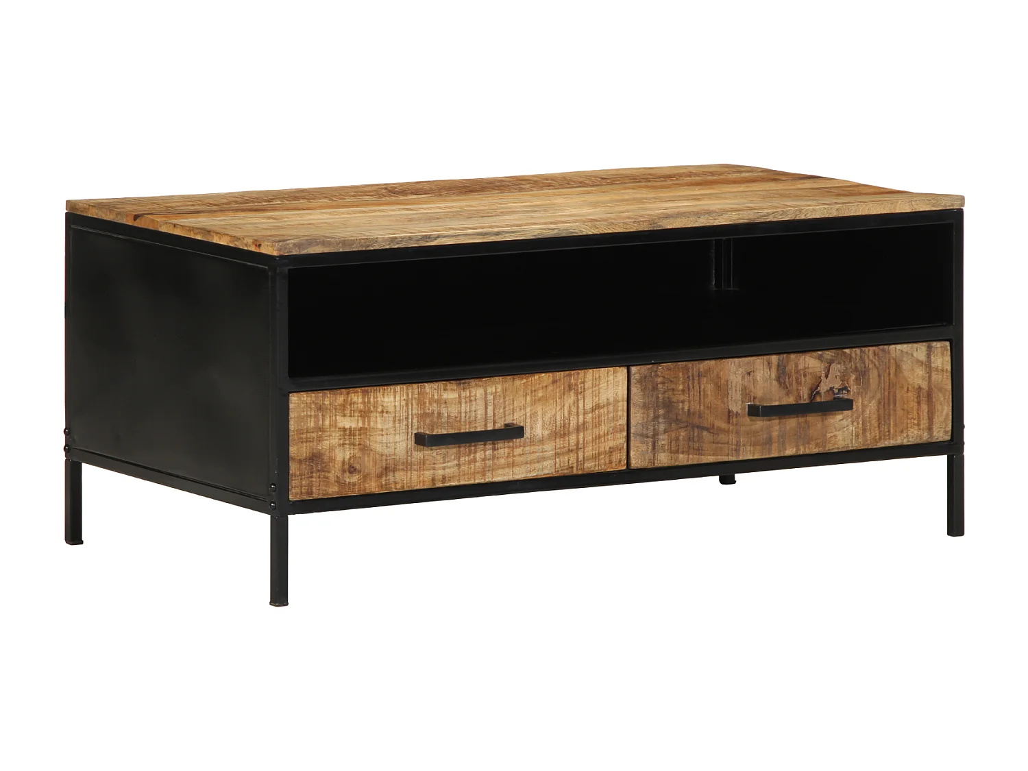 Table Basse 90x50x40 cm Bois Massif Brut de Manguier