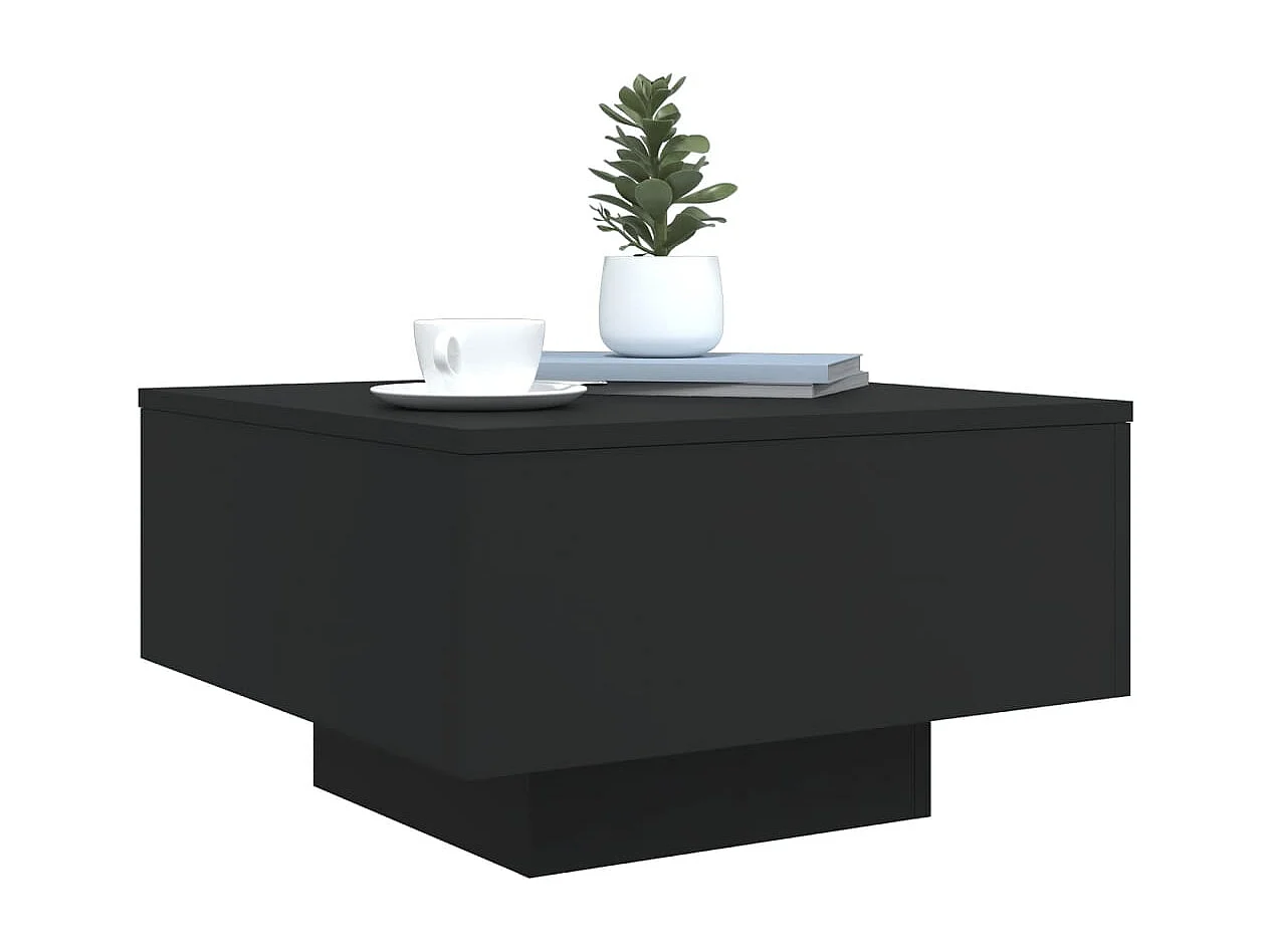 Table basse noir 55x55x31 cm bois d'ingénierie