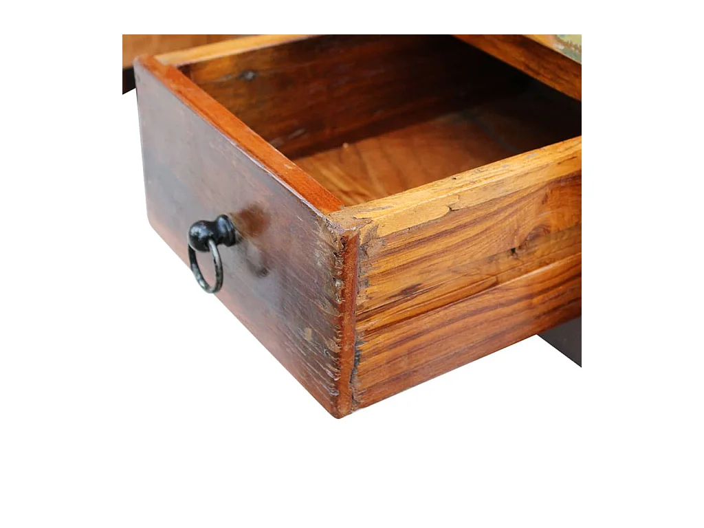 Table basse à tiroirs Bois de récupération 90x45x35 cm