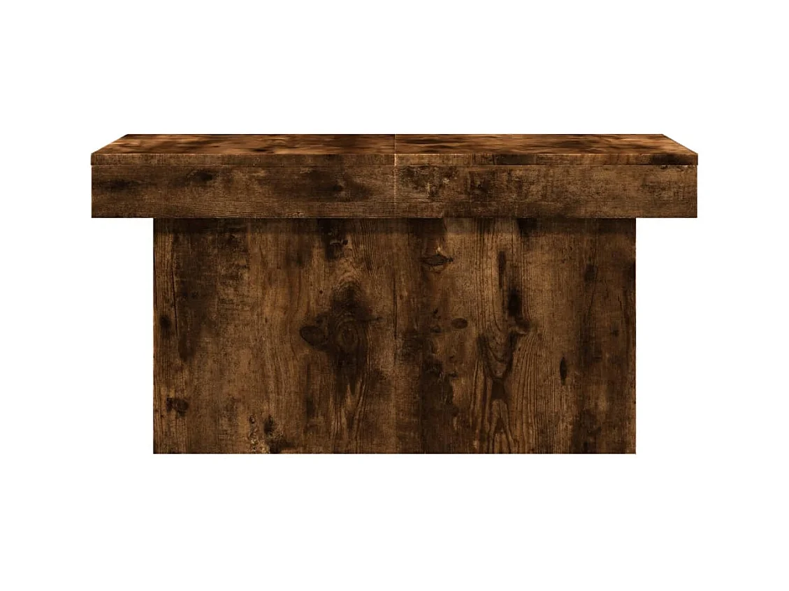 Table basse chêne fumé 80x55x40 cm bois d'ingénierie
