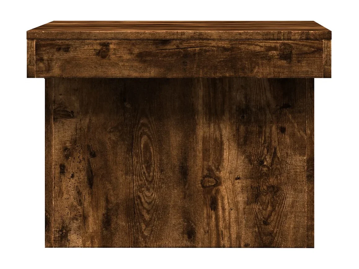 Table basse chêne fumé 80x55x40 cm bois d'ingénierie