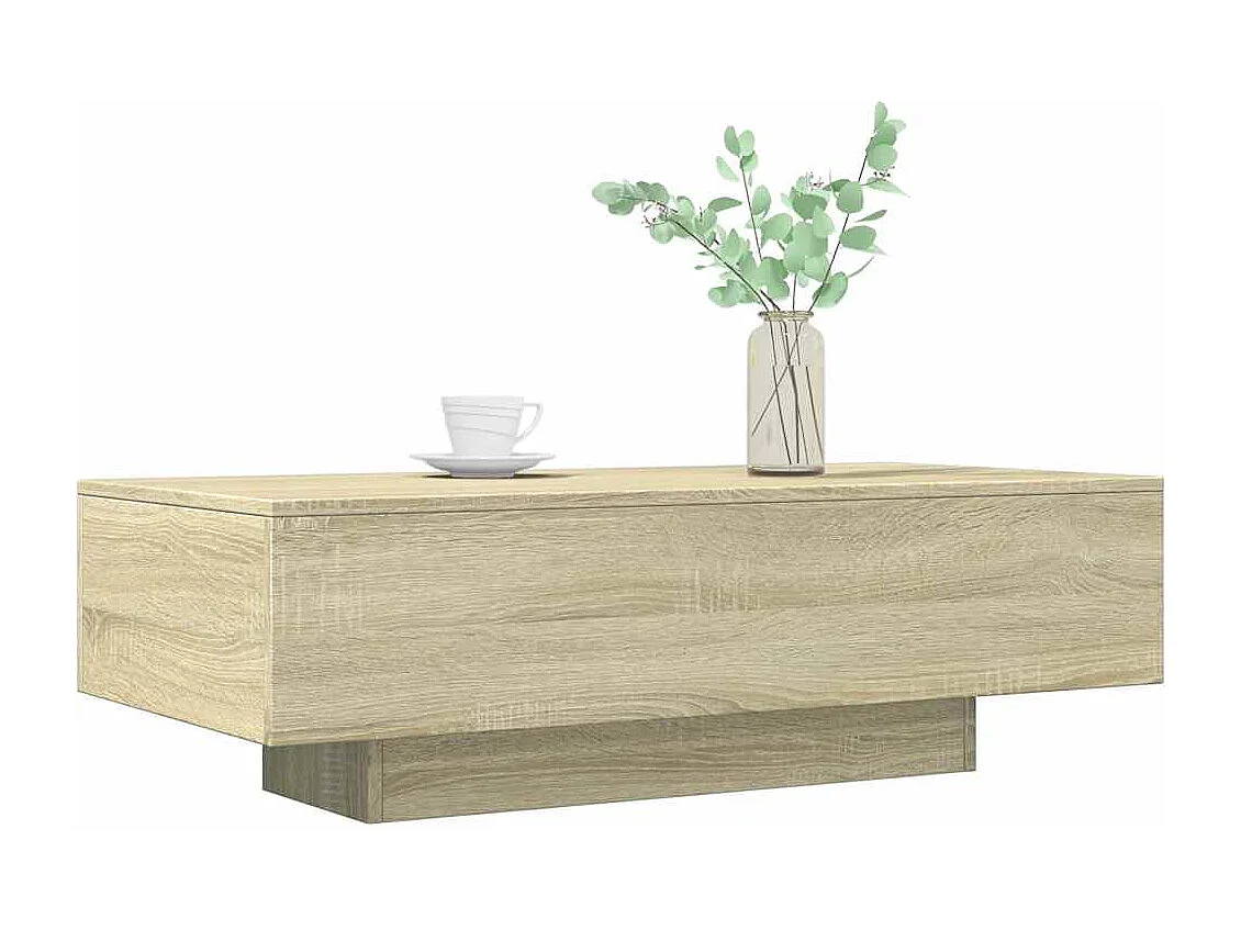Mesa de centro de roble Sonoma 100x49,5x31 cm madera de ingeniería