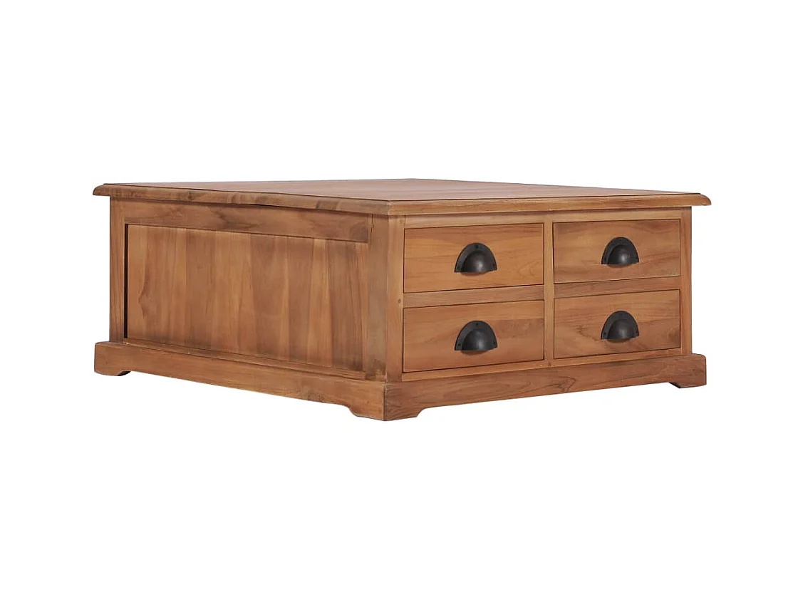 Mesa de centro 68x68x30 cm Madera maciza de teca