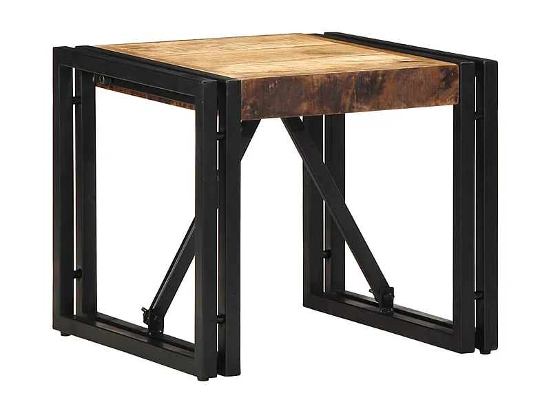 Couchtisch 40x40x35 cm massives rohes Mangoholz