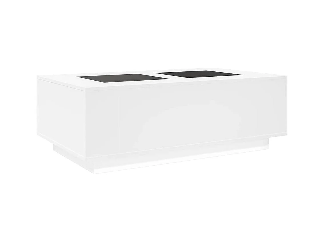 Table basse avec LED infini blanc 116x69x40 cm