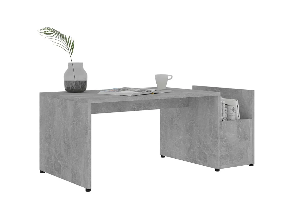 Table basse Gris béton 90x45x35 cm bois d’ingénierie