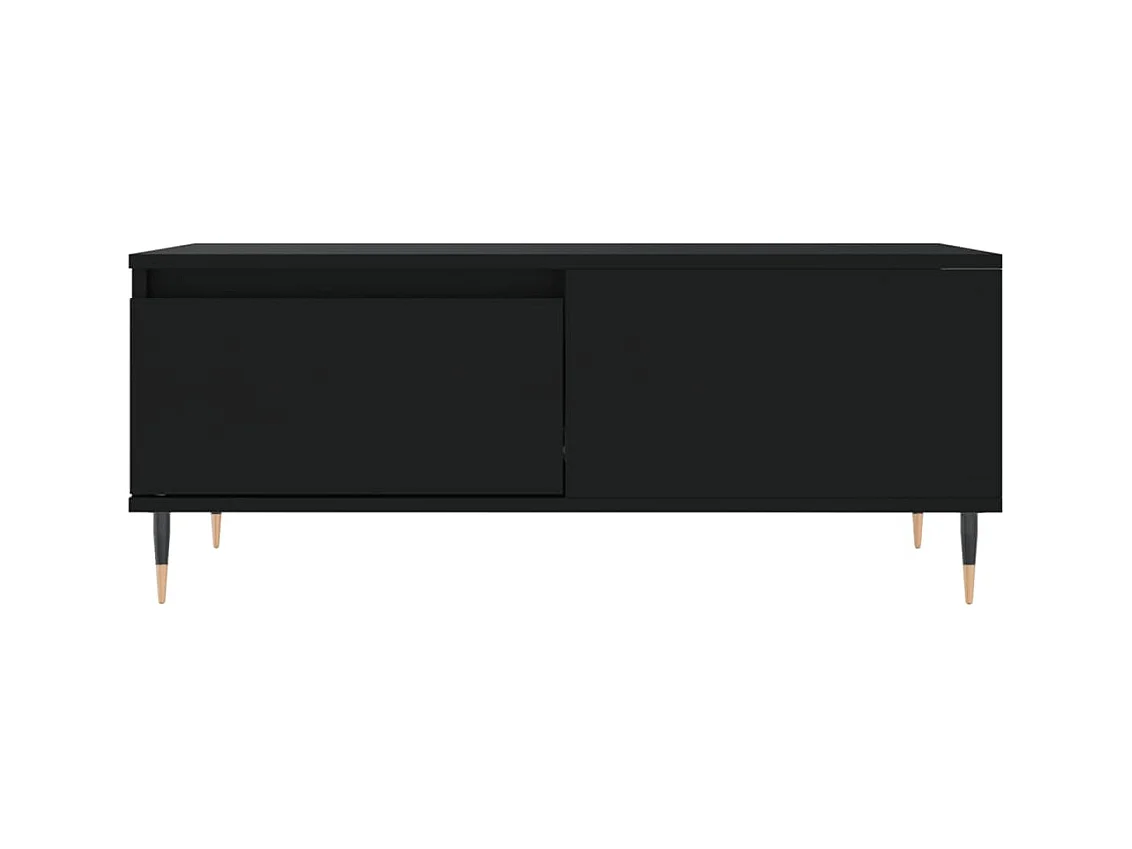 Table basse Noir 90x50x36,5 cm Bois d'ingénierie