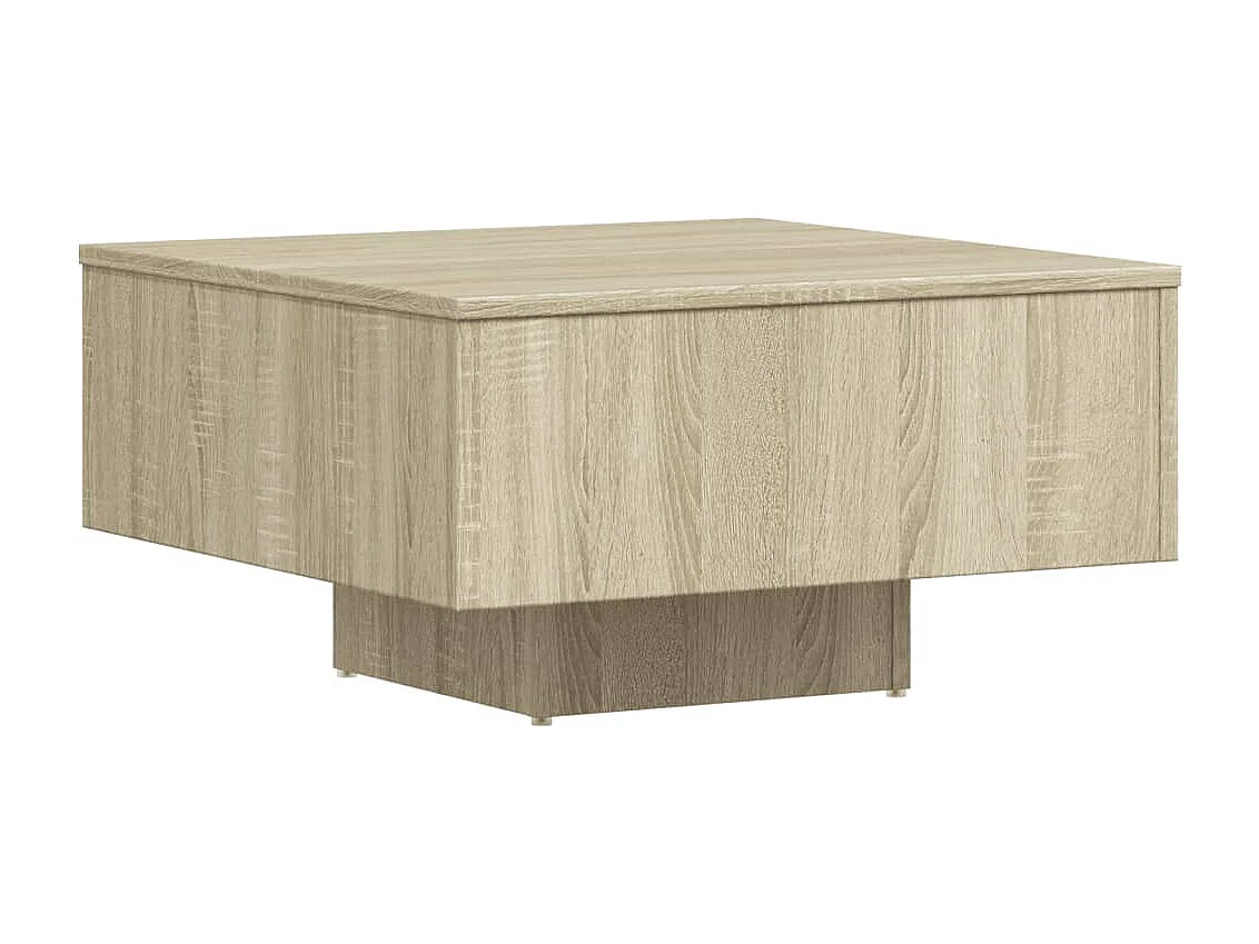 Table basse chêne sonoma 60x60x31,5 cm bois d'ingénierie