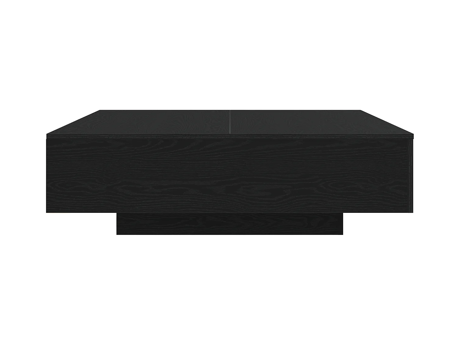 Table basse avec lumières LED Chêne noir 100x100x31 cm