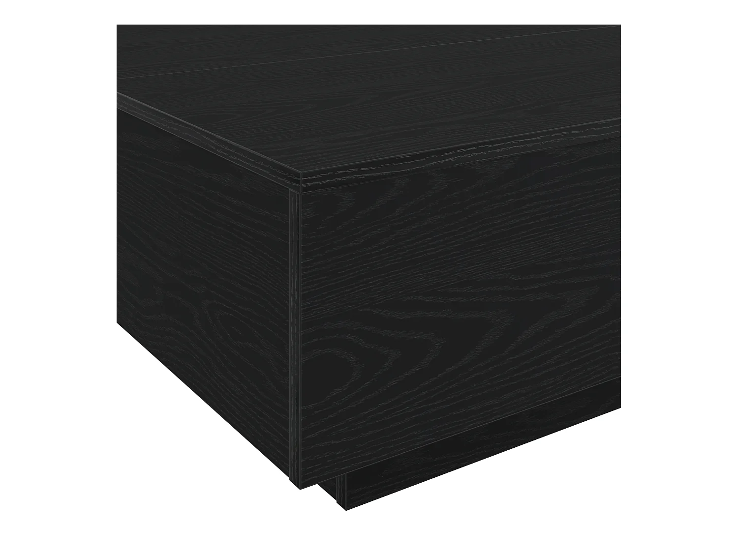 Table basse avec lumières LED Chêne noir 100x100x31 cm