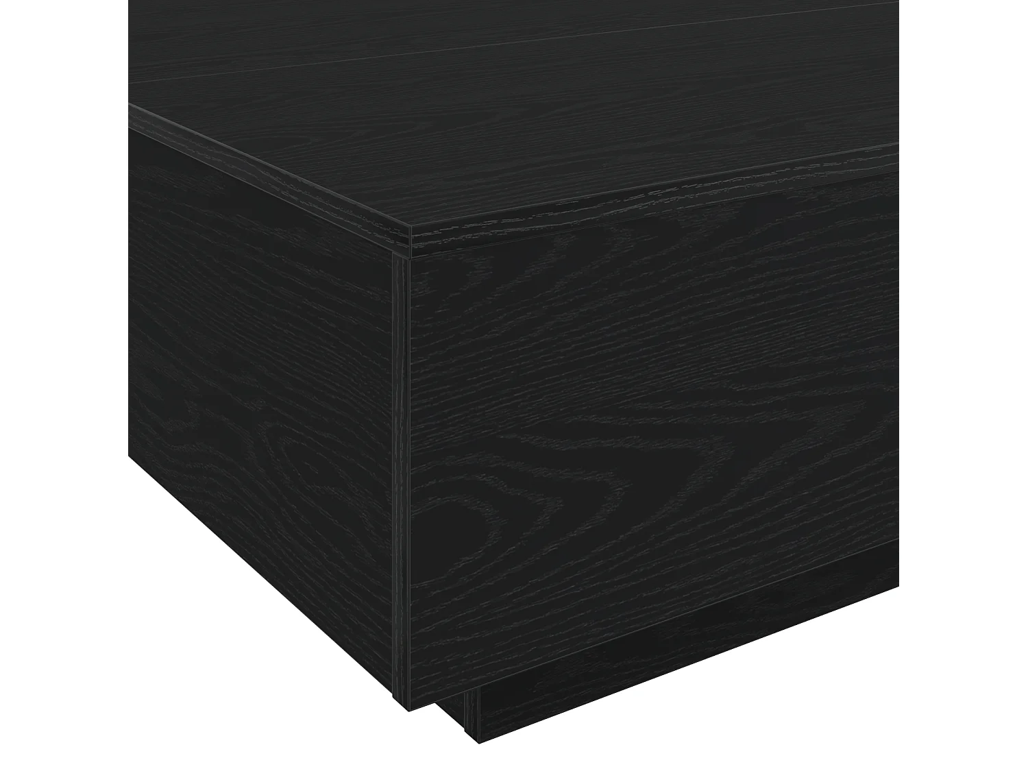 Table basse avec lumières LED Chêne noir 100x100x31 cm