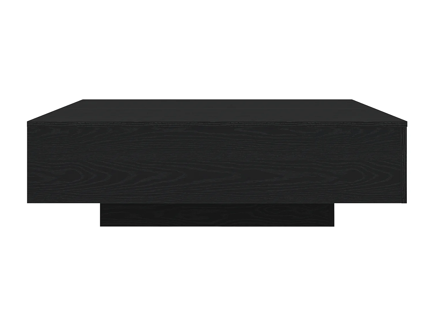 Table basse avec lumières LED Chêne noir 100x100x31 cm
