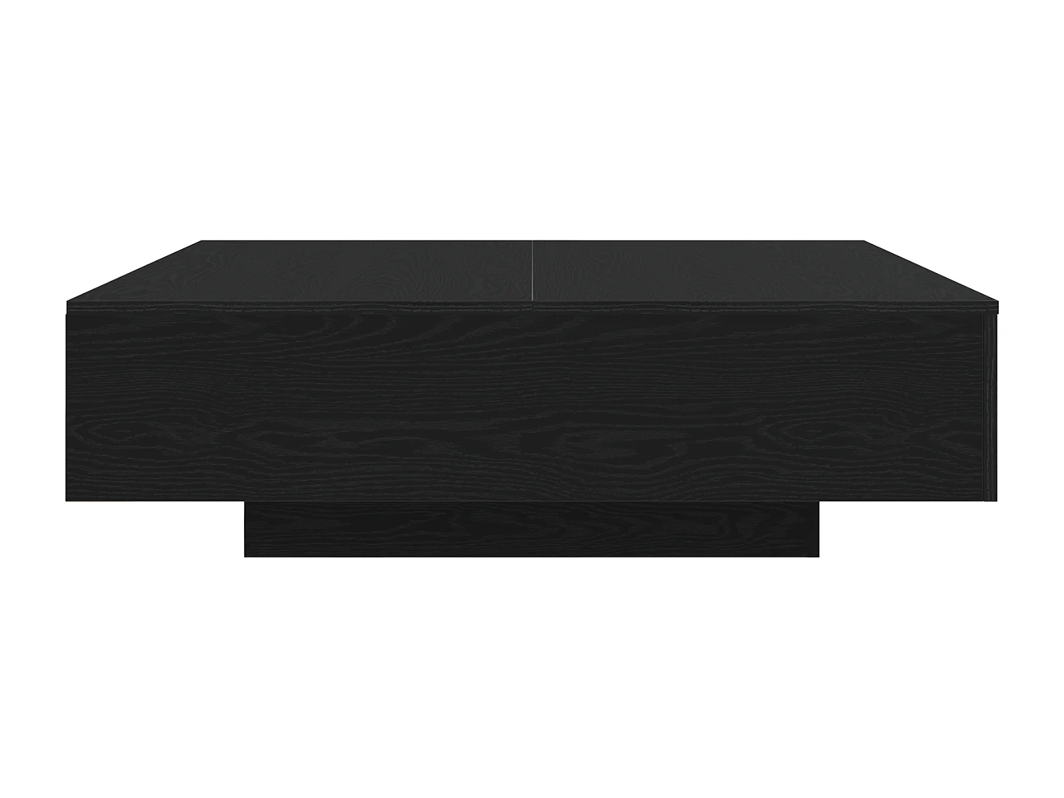Table basse avec lumières LED Chêne noir 100x100x31 cm