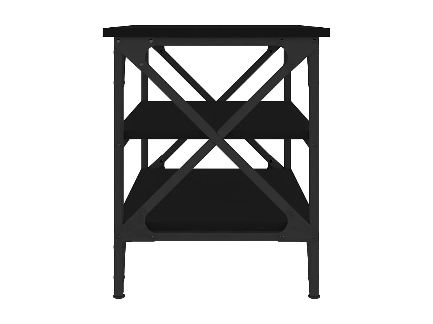 Table d'appoint Noir 55x38x45 cm Bois d'ingénierie