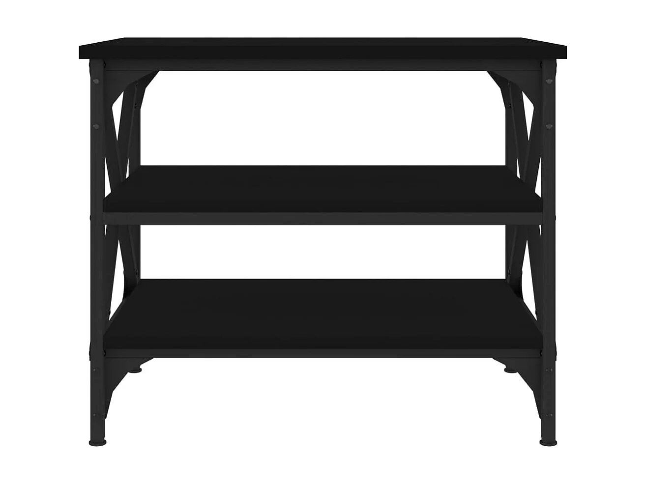 Table d'appoint Noir 55x38x45 cm Bois d'ingénierie