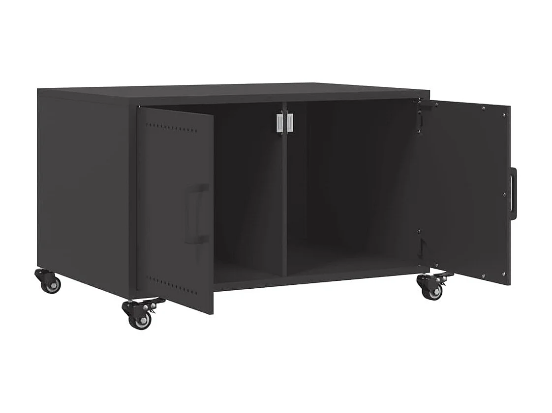 Table basse noir 68x50x43,5 cm acier