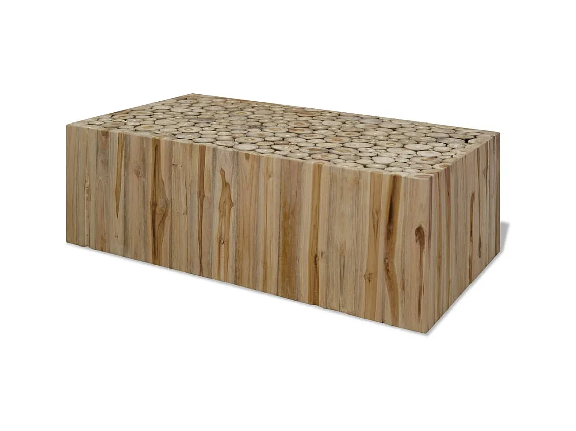 Table basse Teck véritable 90x50x30 cm