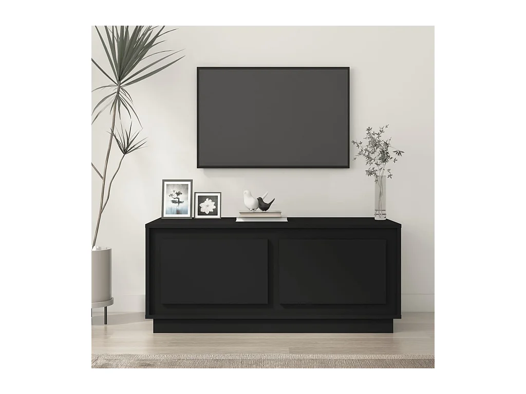 Table basse noir 102x50x44 cm bois d'ingénierie