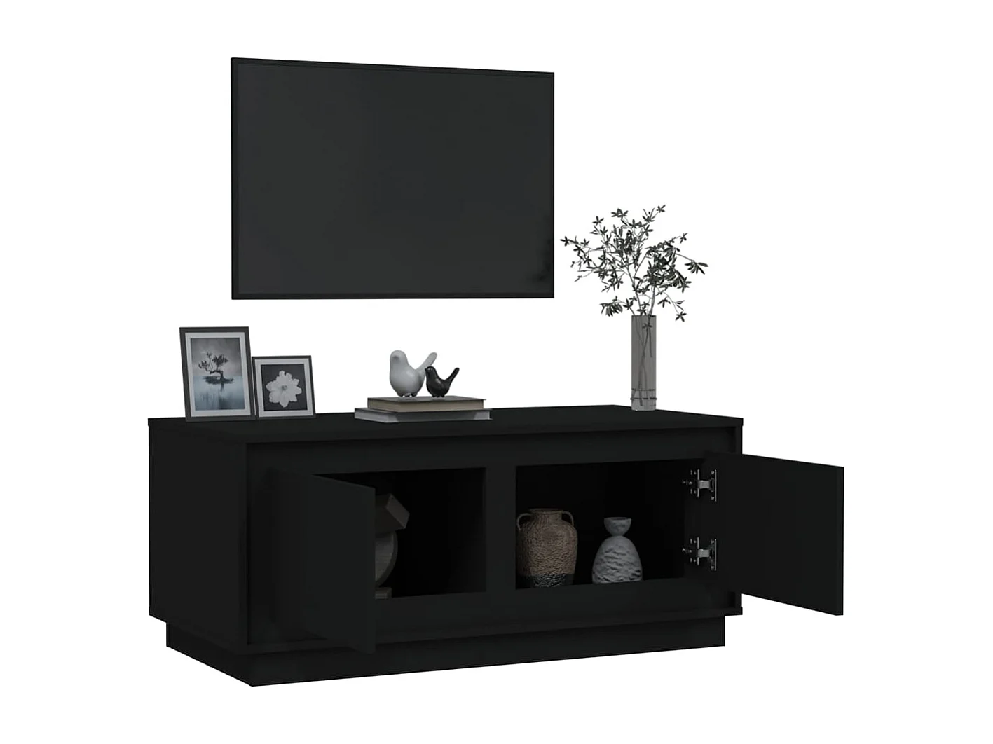 Table basse noir 102x50x44 cm bois d'ingénierie