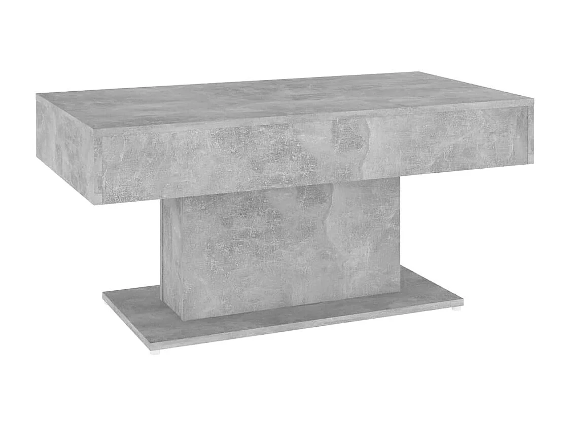 Table basse gris béton 96x50x45 cm bois d'ingénierie