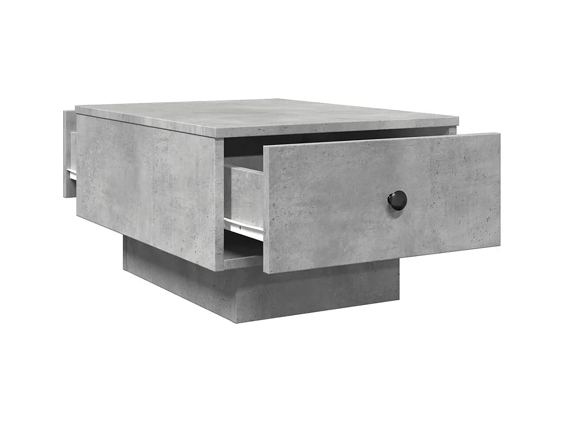 Mesa de centro gris hormigón 60x45x31 cm madera de ingeniería