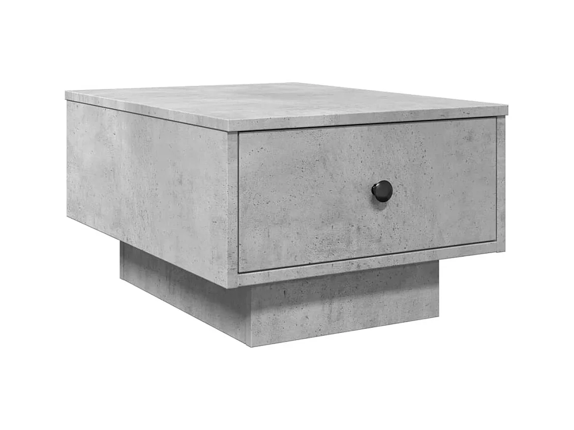 Mesa de centro gris hormigón 60x45x31 cm madera de ingeniería
