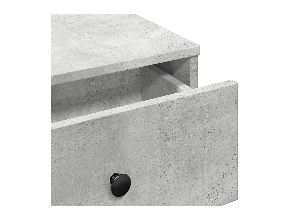 Mesa de centro gris hormigón 60x45x31 cm madera de ingeniería