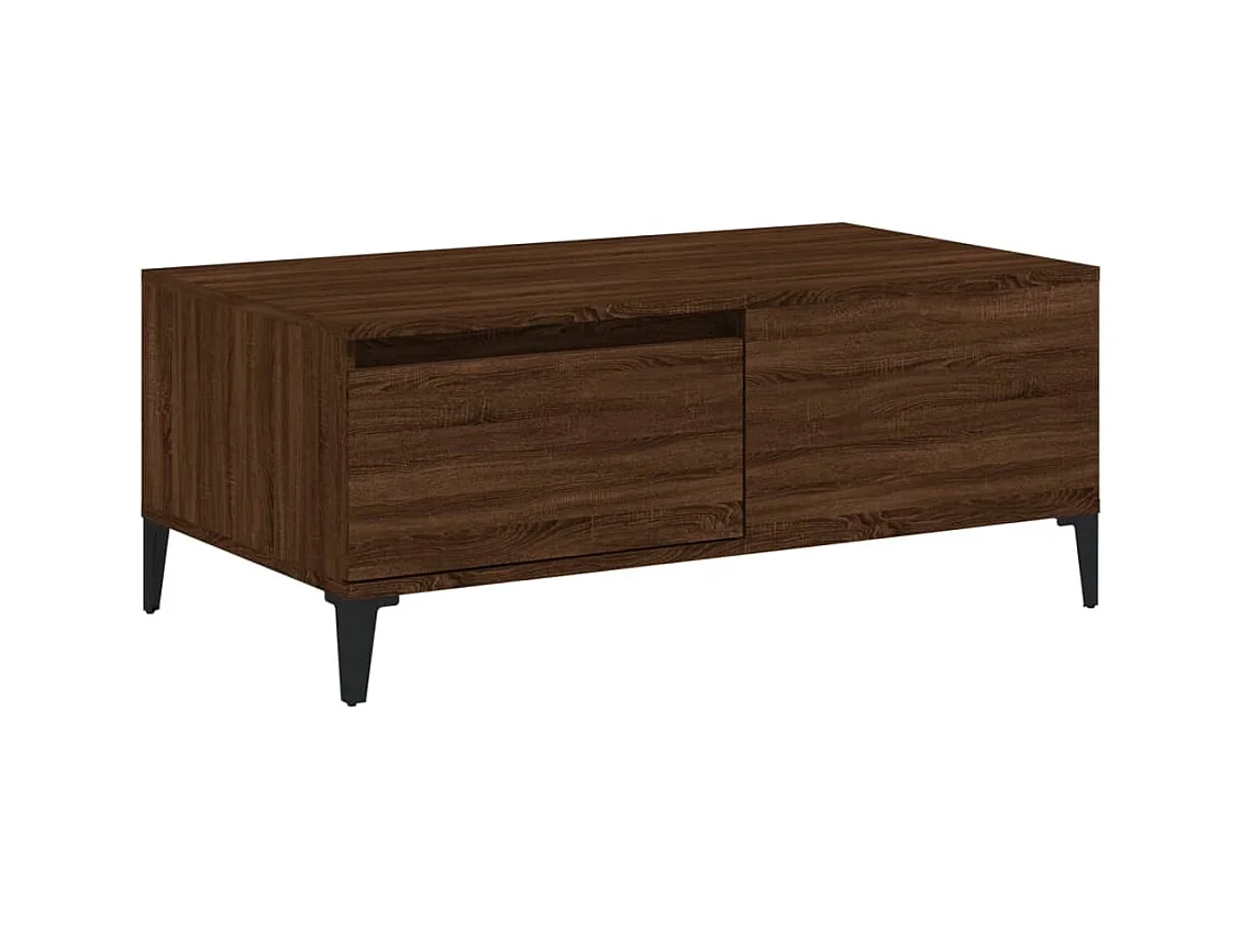 Table basse Chêne marron 90x50x36,5 cm Bois d'ingénierie