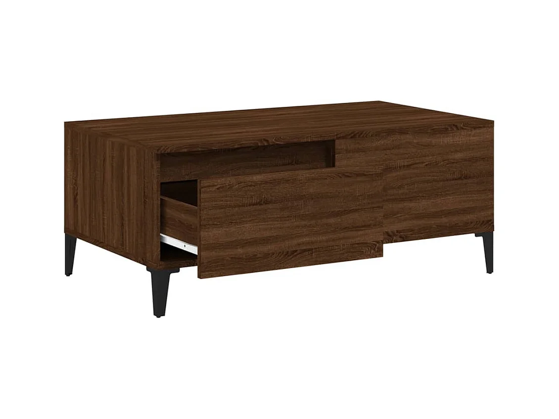 Table basse Chêne marron 90x50x36,5 cm Bois d'ingénierie