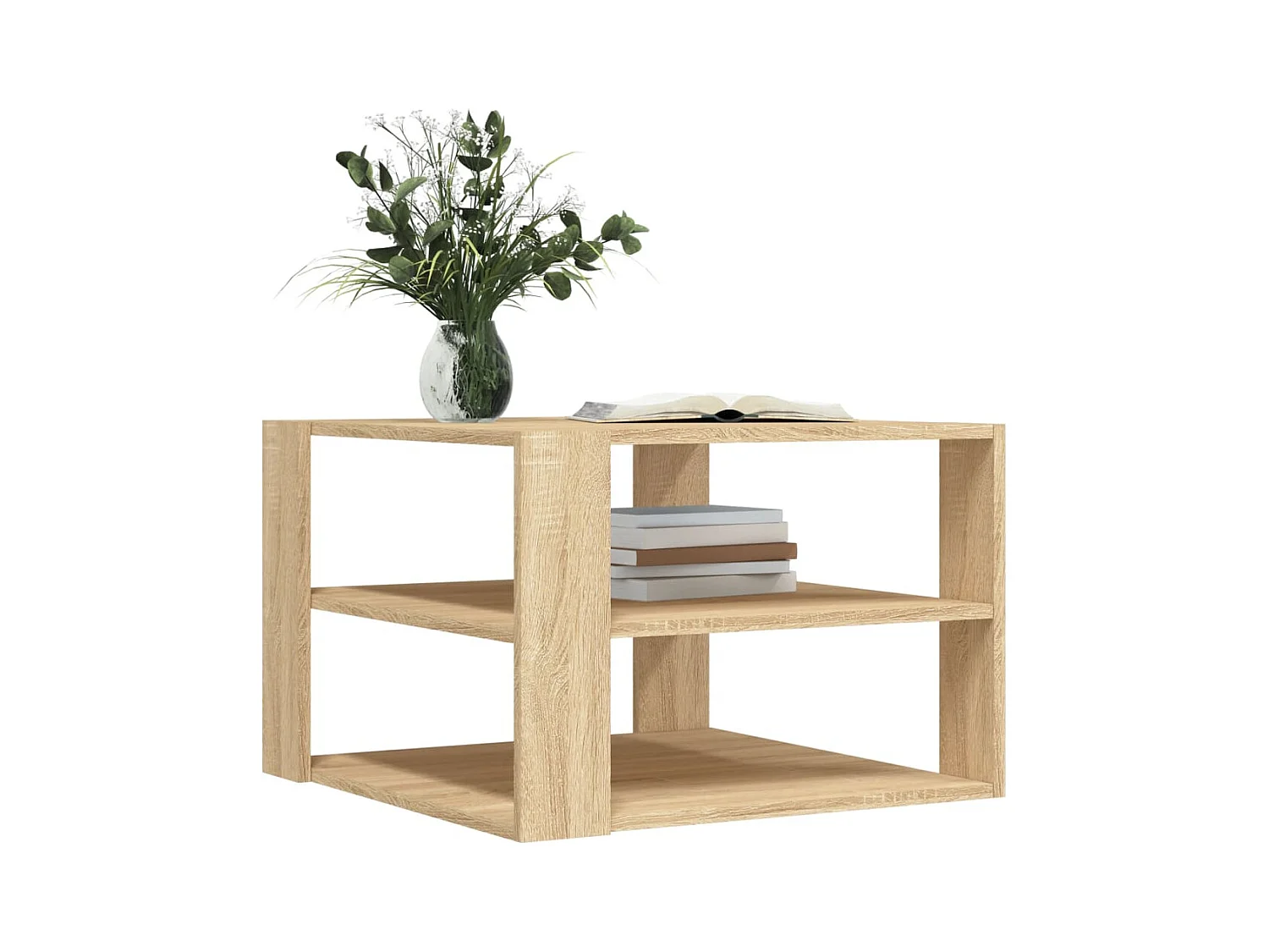 Table basse chêne sonoma 59,5x59,5x40 cm bois d'ingénierie