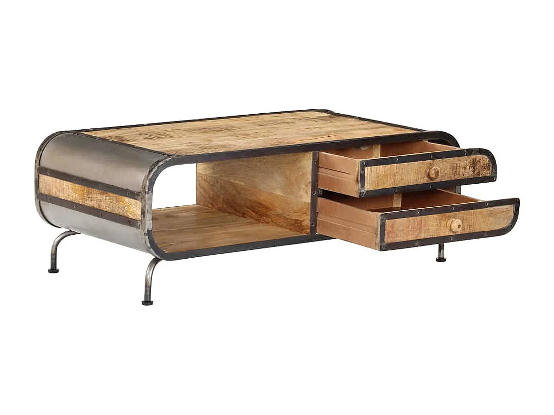 Table basse 100x50x35 cm Bois de manguier massif