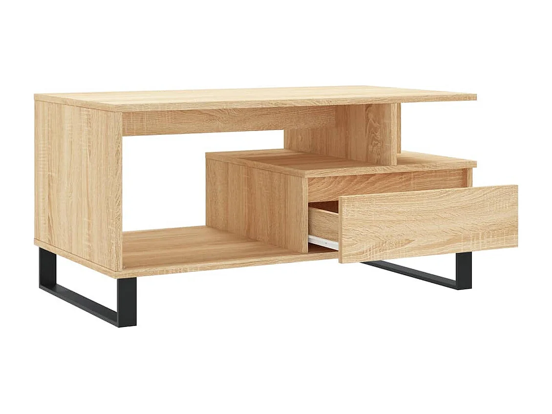 Couchtisch aus Sonoma-Eiche, 90 x 49 x 45 cm, Holzwerkstoff